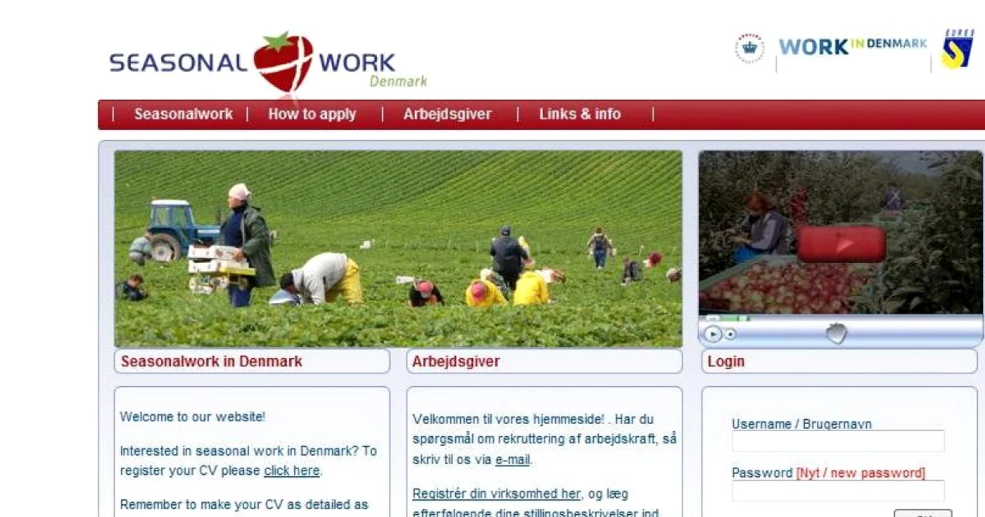 Site-ul danez de recrutare are şi un filmuleţ cu oamenii la muncă 