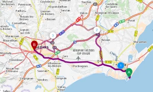 Cum ajungi cu mașina de la Béziers la Cap d&#039;Agde png