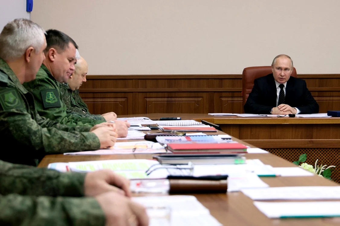 Vladimir Putin, întâlnire cu șefii armatei/ FOTO: Profimedia