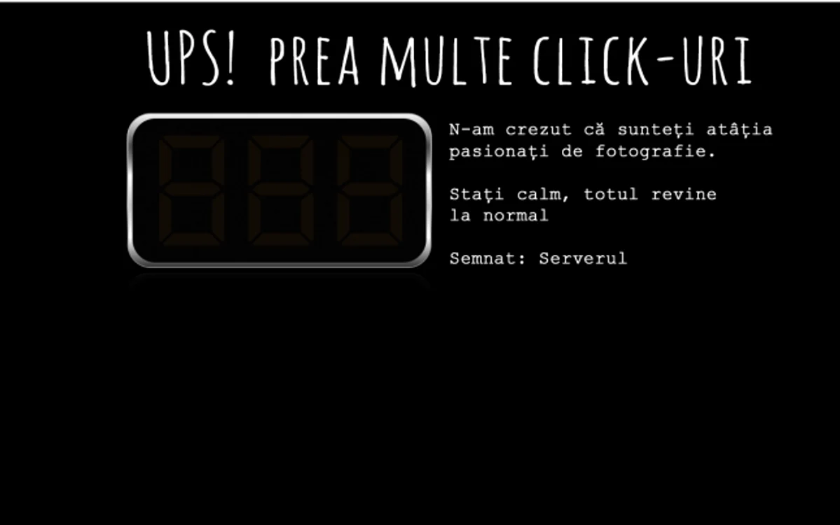 Site-ul f64.ro la începutul campaniei lor de Black Friday