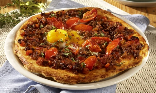 Pizza with Mincemeat and Eggs jpeg