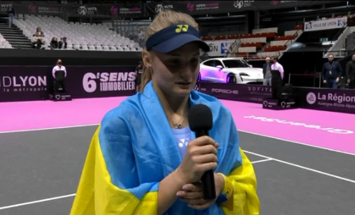 Daiana Yastremska a plâns în timpul interviului (Captură foto: Digisport.ro)