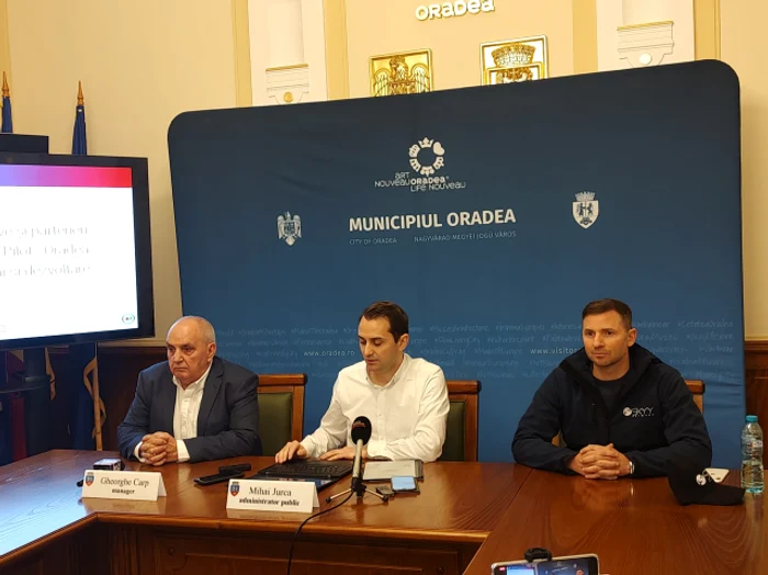 Experimentul pilot a fost prezentat într-o conferinţă de presă la Oradea. Foto: Primăria Oradea