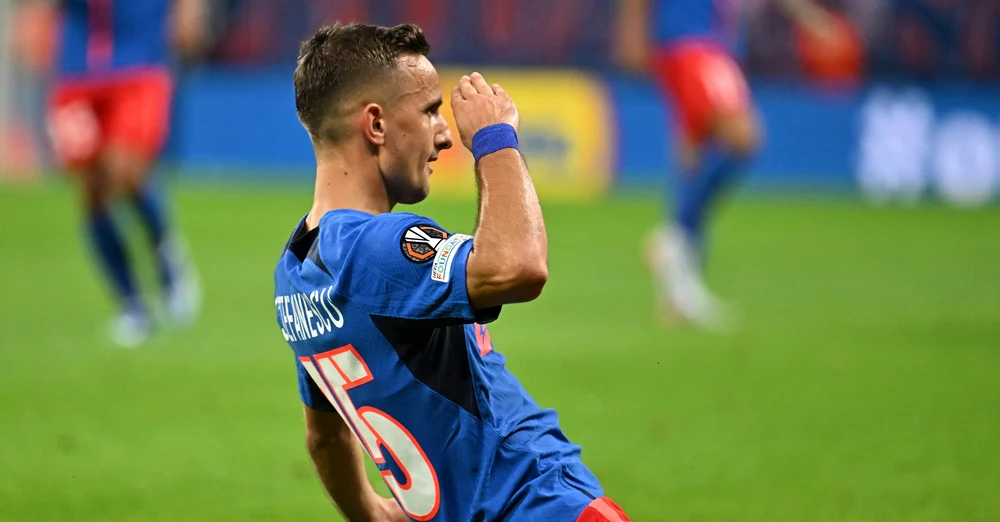 Marius Ștefănescu i-a salutat din mers pe roș-albaștrii și a plecat la U Cluj. Foto Facebook FCSB 