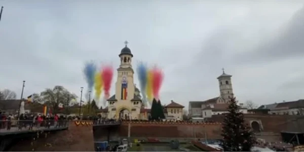 focuri tricolore Alba Iulia captură video Alba24 jpg