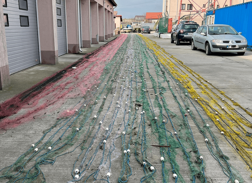 Braconaj în Delta Dunării, în zonă strict protejată. Un kilometru și jumătate de plase, scoase din apă