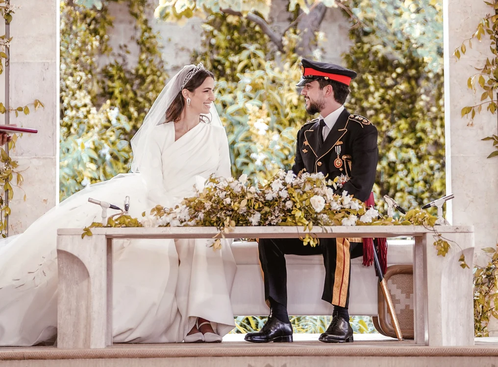 Sandhurst Hussein și Rajwa Al Saif în cea mai fericită zi din viața lor / foto: arhivă personală