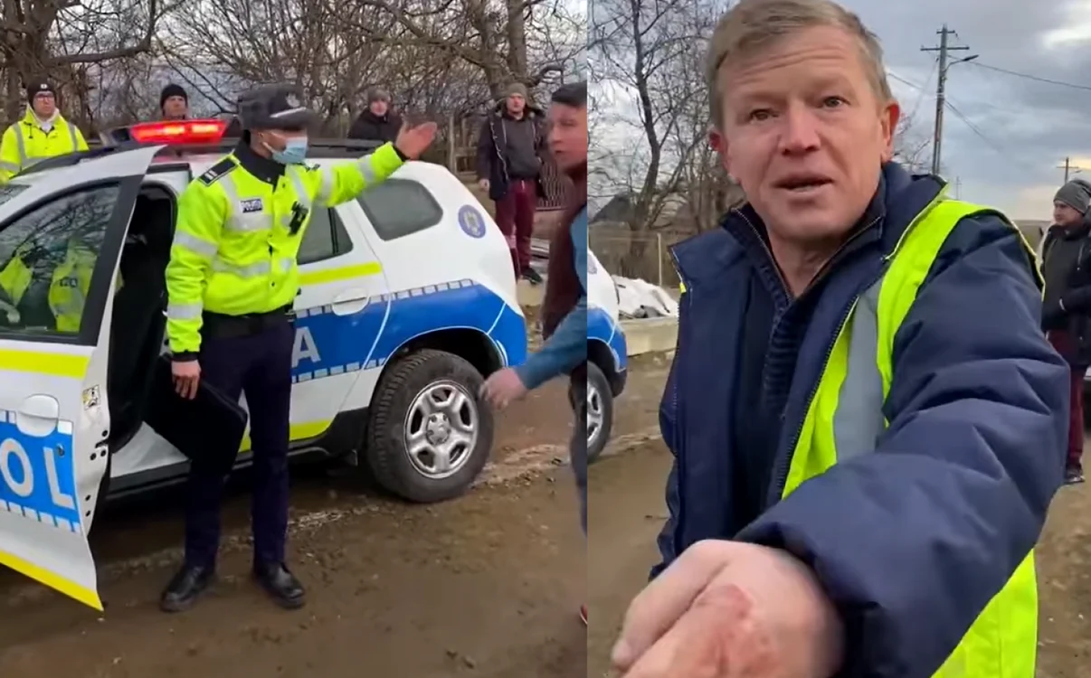 Poliţiştii au fost certaţi de localnici (stânga), NEculai Miron, salvatorul copiilor (dreapta) FOTO: newsbucovina.ro