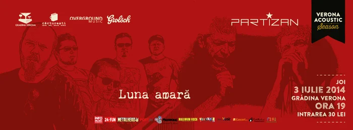 Concert acustic Partizan şi Luna Amară la Grădina Verona png
