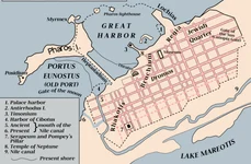 httpsen wikipedia orgwikiAntirhodos#mediaFilePlan of Alexandria c 30 BC Otto Puchstein 1890s EN svg jpg