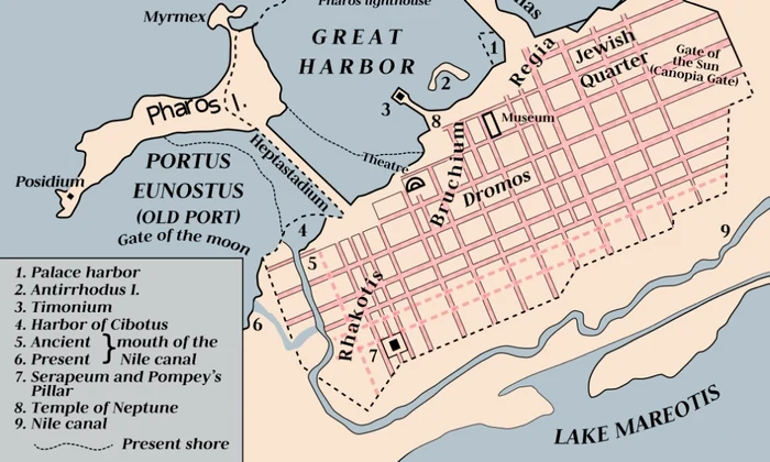 httpsen wikipedia orgwikiAntirhodos#mediaFilePlan of Alexandria c 30 BC Otto Puchstein 1890s EN svg jpg