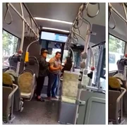 O femeie a bătut și a tras de păr o controloare STB FOTO Captură video