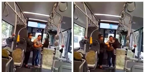 O femeie a bătut și a tras de păr o controloare STB FOTO Captură video