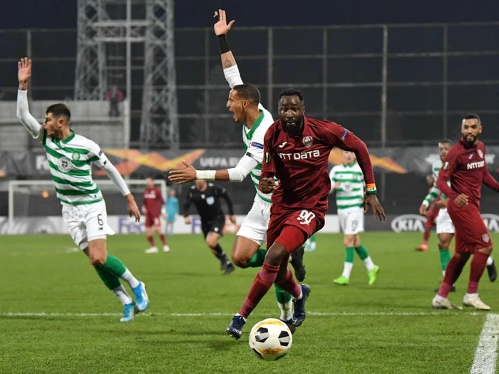 Traore a marcat în meciul cu Celtic un gol care a fost anulat pentru pfsaidFOTO: Sportpictures.eu