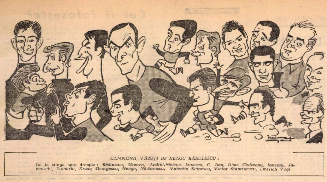 Carticatură de colecție, din "Sportul popular"