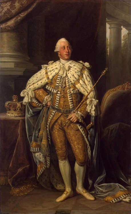 Portretul regelui George al III-lea al Regatului Unit (1738-1820) în hainele sale de încoronare