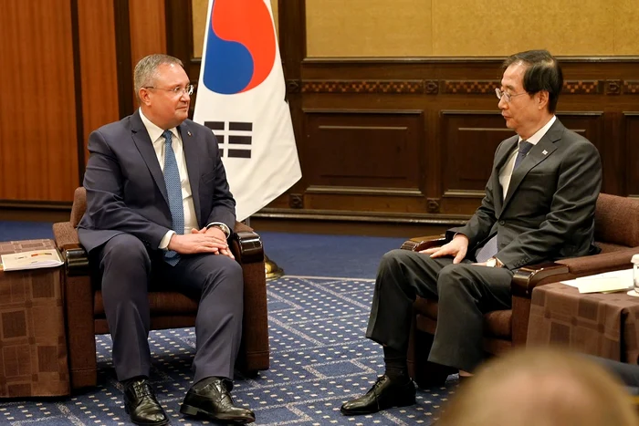 Nicolae Ciucă și premierul sud-coreean Han Duck-soo FOTO Guvernul României