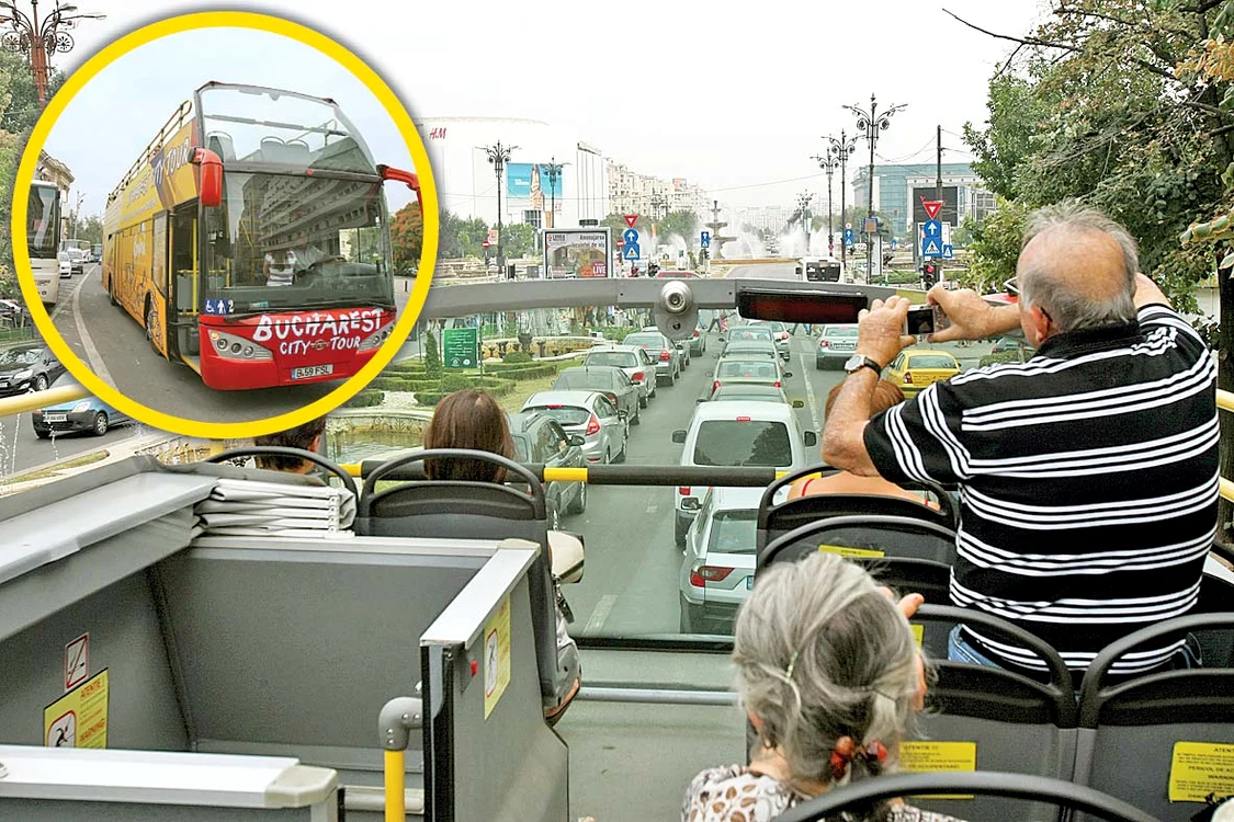 
    Din autobuzul  supraetajat turiştii  pot admira oraşul  