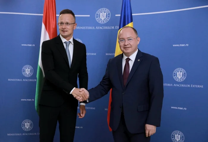 Bogdan Aurescu şi Peter Szijjarto FOTO Arhivă MAE