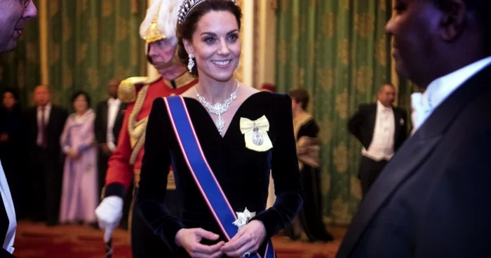 ducesa kate middleton a purtat la receptia diplomatica gazduita de regina elisabeta tiara printesei diana foto guliver getty images