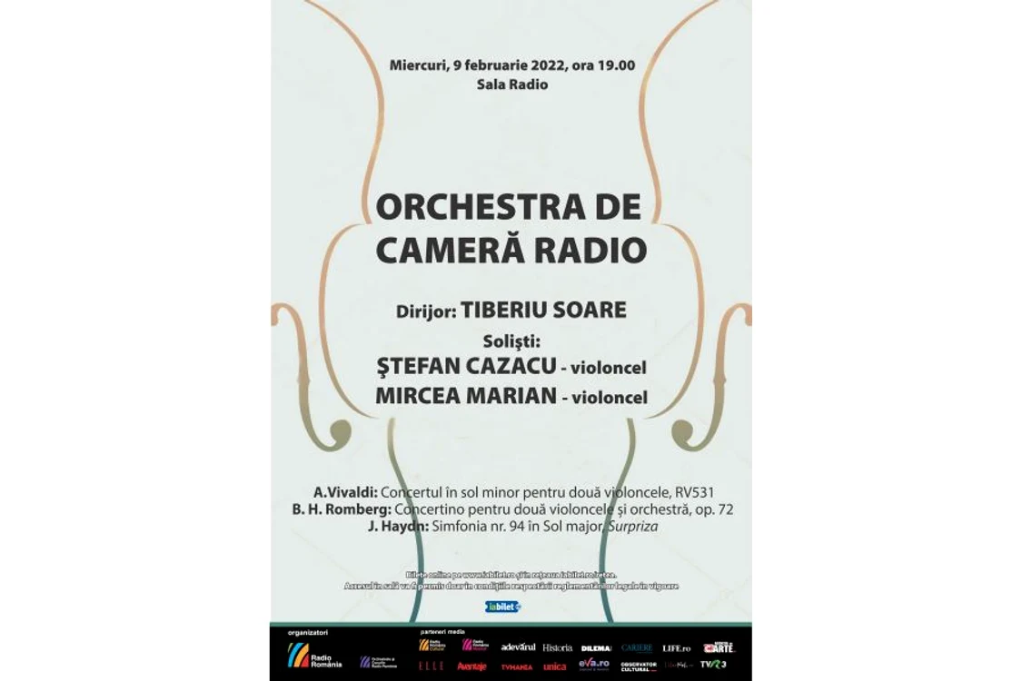 VIVALDI: Concert pentru două violoncele, la Sala Radio jpeg