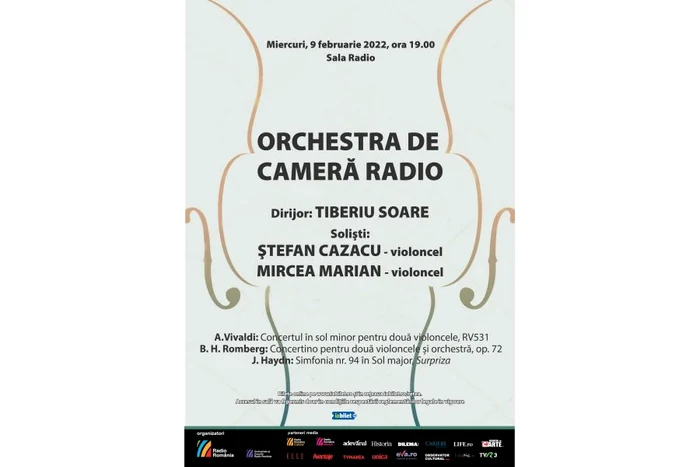 VIVALDI: Concert pentru două violoncele, la Sala Radio jpeg