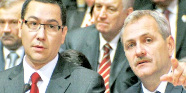 Liviu Dragnea (dreapta) și premierul Victor Ponta
