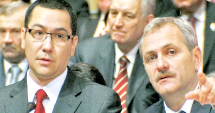 Liviu Dragnea (dreapta) și premierul Victor Ponta