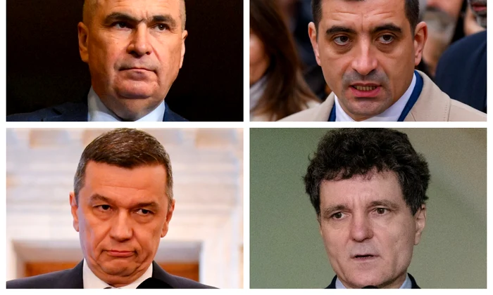 Ilie Bolojan, George Simion, Sorin Grindeanu, Nicușor Dan / FOTO Mediafax Foto
