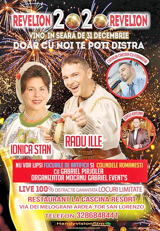 Afișul spectacolului  din Italia  
