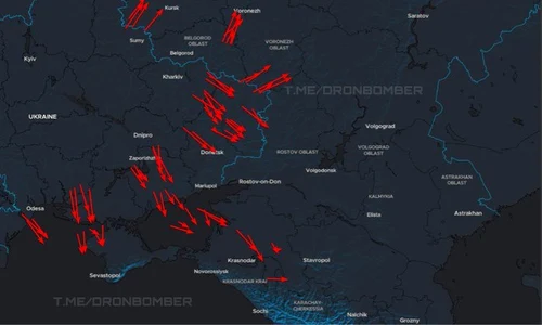 Ucraina a lansat un atac masiv cu drone asupra Rusiei FOTO X jfif