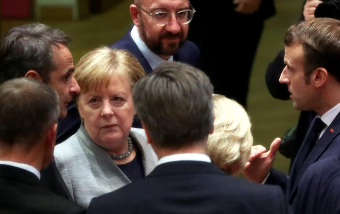 summit ue merkel charles michel macron bruxelles 21 feb foto epa efe