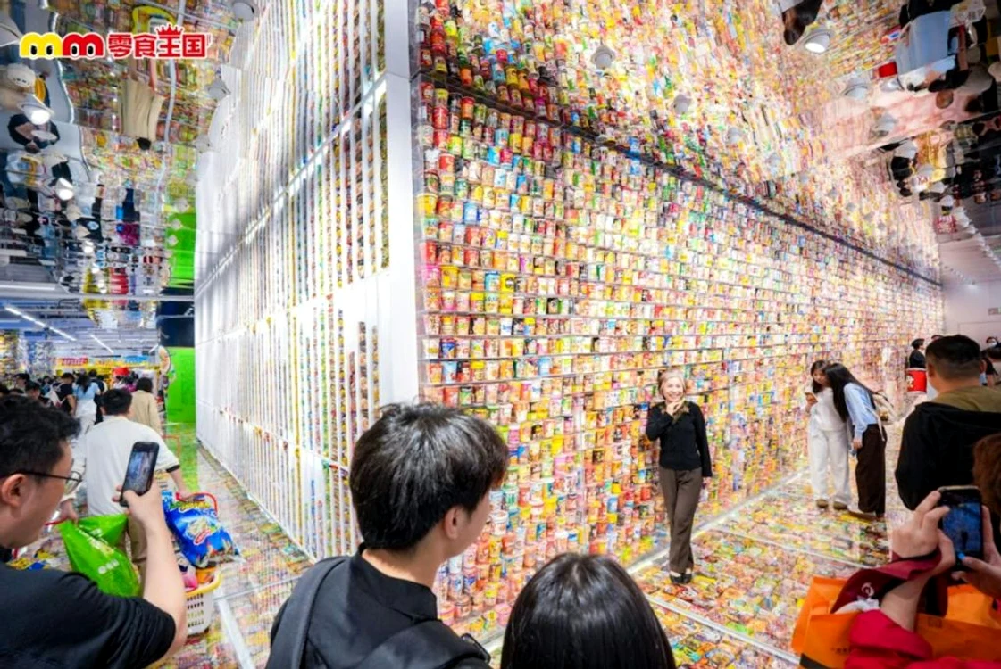 Snack Kingdom  are pereţii plini cu  diverse sortimente  de gustări