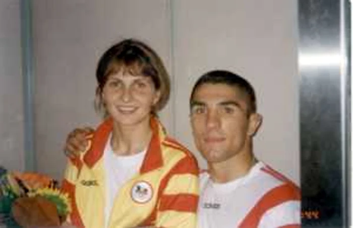 Costel Corduneanu alături de Laura Badea la Olimpiada de la Atlanta în 1996