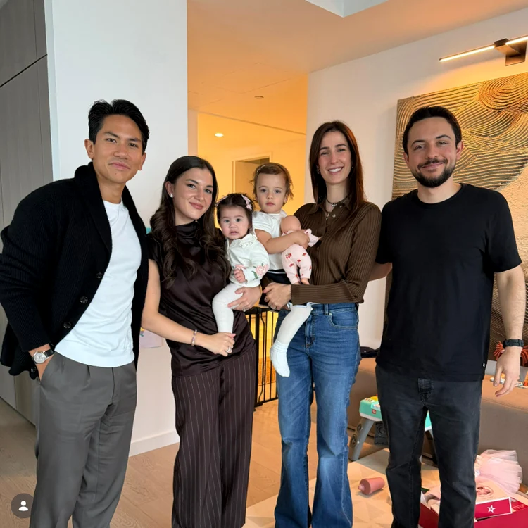 Prințul Hussein Prințesa Rajwa Prințesa Iman și Prințul Abdul Mateen din Brunei