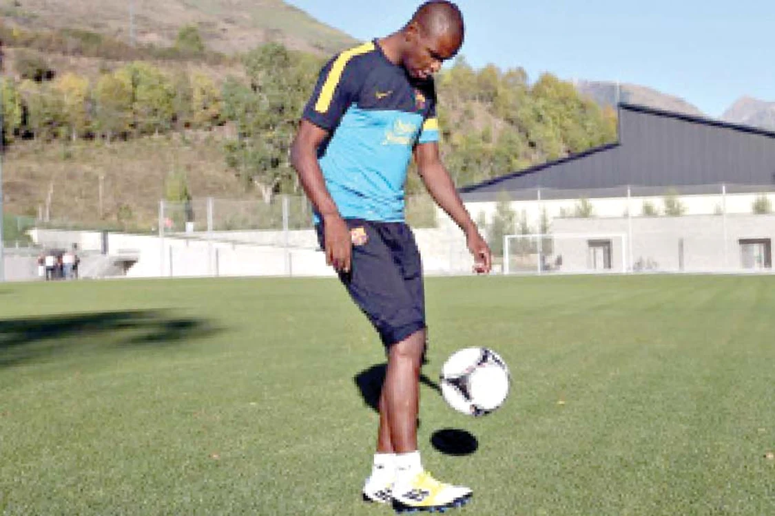 Abidal a atins  pentru prima  dată mingea marţi, după transplant
