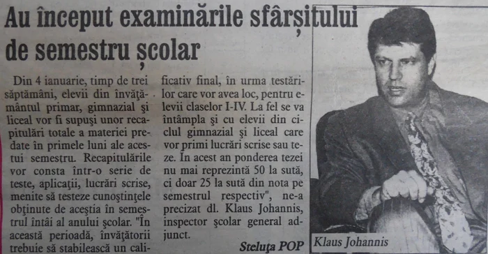 iohannis profesor2 - foto artiva ziarului rondul de sibiu