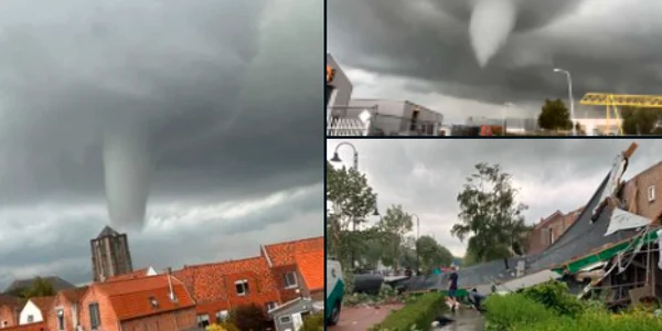 Tornada in Olanda FOTO Twitter 