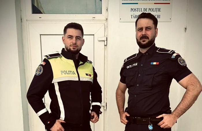 Polițiștii au fost felicitați pentru gestul lor Foto: Poliția Română