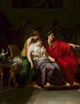 Virgil citind „Eneida” lui Augustus, Octaviei și Liviei. Pictură de Jean-Baptiste Wicar (© Art Institute of Chicago / Wikimedia Commons)