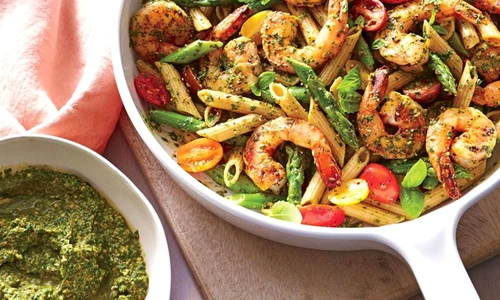Paste cu creveţi şi pesto jpeg