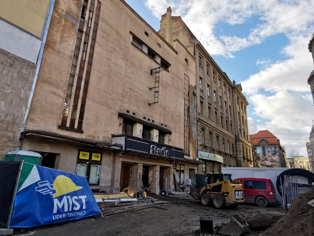 Şantierul cinematografului Studio din Timişoara FOTO Ş.Both