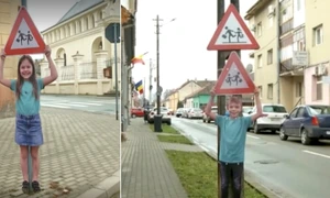 Colaj indicatoarele din Lipova, foto captura PRO TV  side jpg