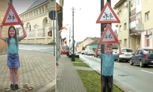 Colaj indicatoarele din Lipova, foto captura PRO TV  side jpg