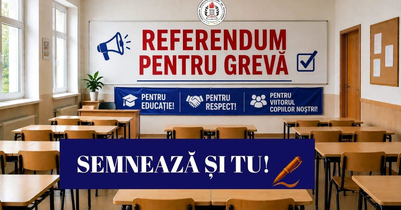 Cele două federații din educație propun declanșarea grevei generale în 25 mai FOTO. FB/FSLI Romania