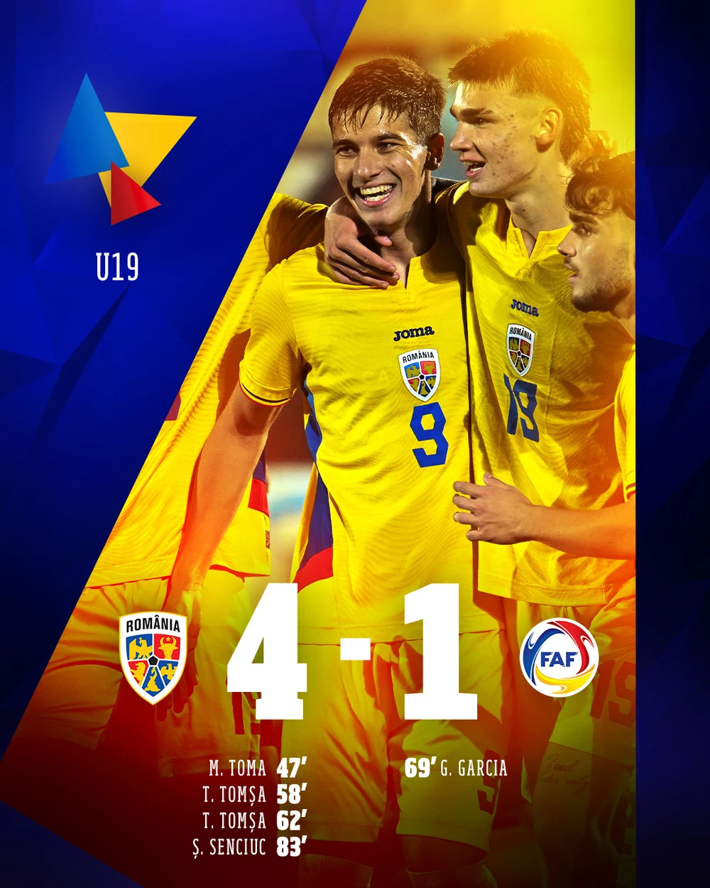 La U-19, România a dat de pământ cu Andorra. Urmează duelul cu Finlanda