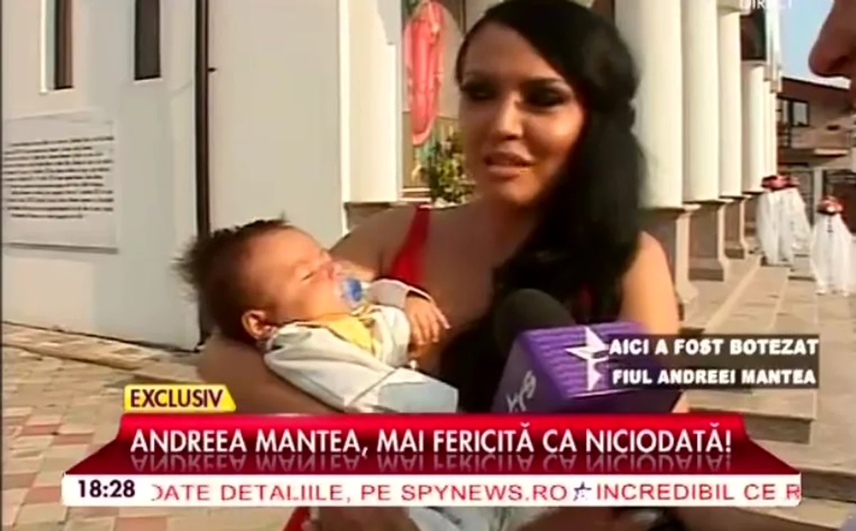 Andreea Mantea şi micuţul ei creştin, David Andrei