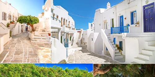 Insula Sifnos din Arhipelagul Cicladelor în Marea Egee Grecia Colaj Discover Greece