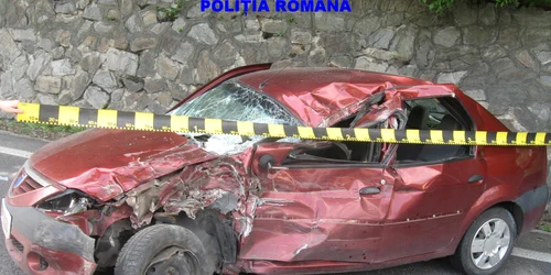 Dacia Logan implicata in accidentul de pe Valea Oltului