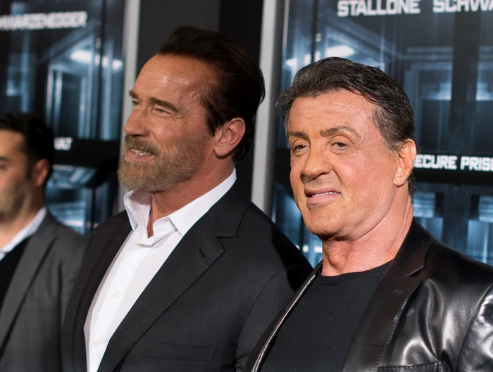 Arnold Schwarzenegger and Sylvester Stallone, Getty jpg